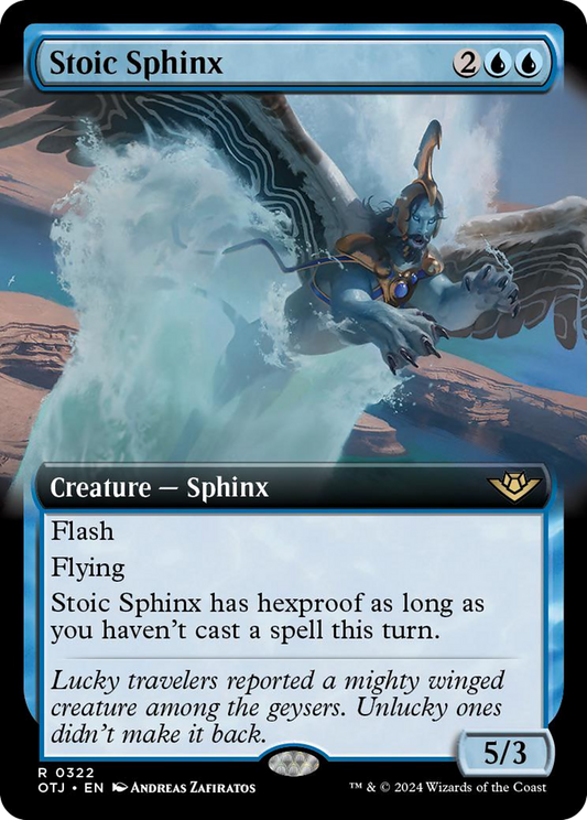 Stoic Sphinx (Extended Art) [Outlaws of Thunder Junction] [Foil]