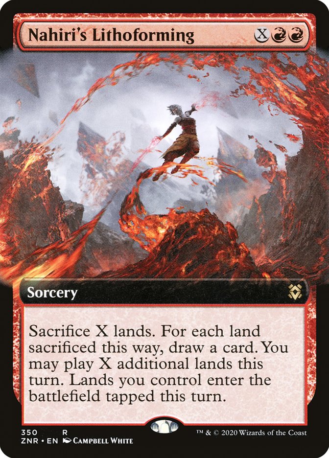 Nahiri's Lithoforming (Extended Art) [Zendikar Rising] [Foil]
