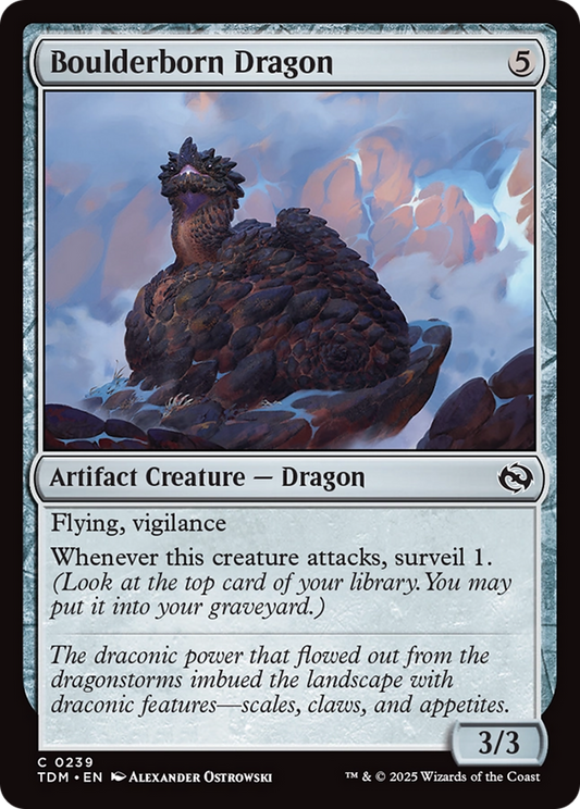 Boulderborn Dragon [Tarkir: Dragonstorm] [Foil]
