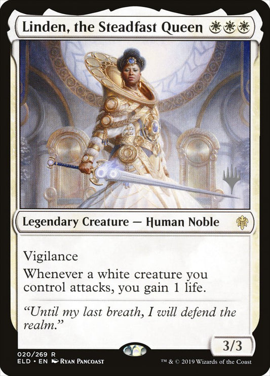 Linden, the Steadfast Queen (Promo Pack) [Throne of Eldraine Promos] [Foil]