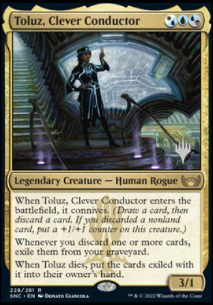 Toluz, Clever Conductor (Promo Pack) [Streets of New Capenna Promos] [Foil]