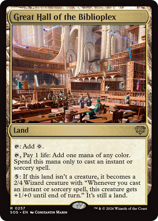 Great Hall of the Biblioplex [Secrets of Strixhaven] [Foil]