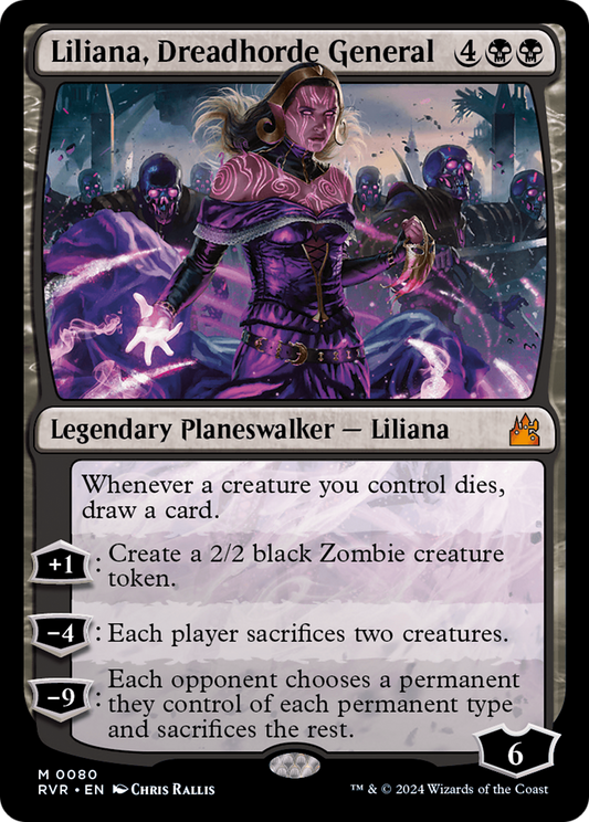 Liliana, Dreadhorde General [Ravnica Remastered] [Foil]