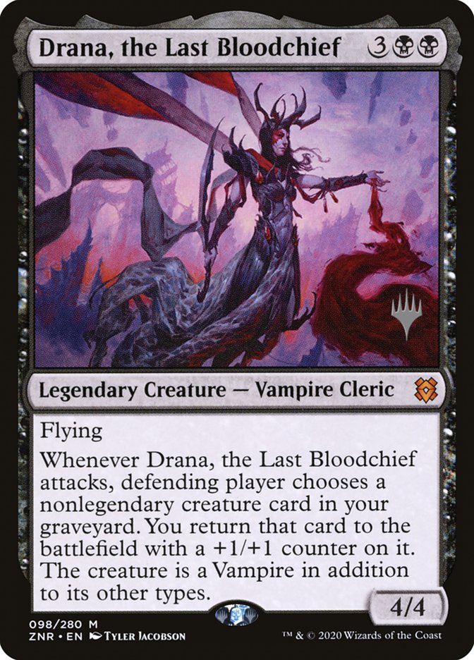 Drana, the Last Bloodchief (Promo Pack) [Zendikar Rising Promos] [Foil]