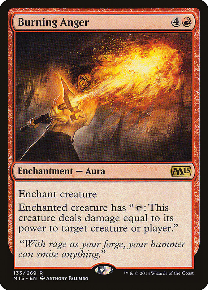 Burning Anger [Core Set 2015] [Foil]