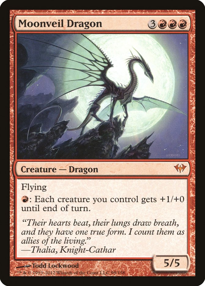 Moonveil Dragon [Dark Ascension] [Foil]