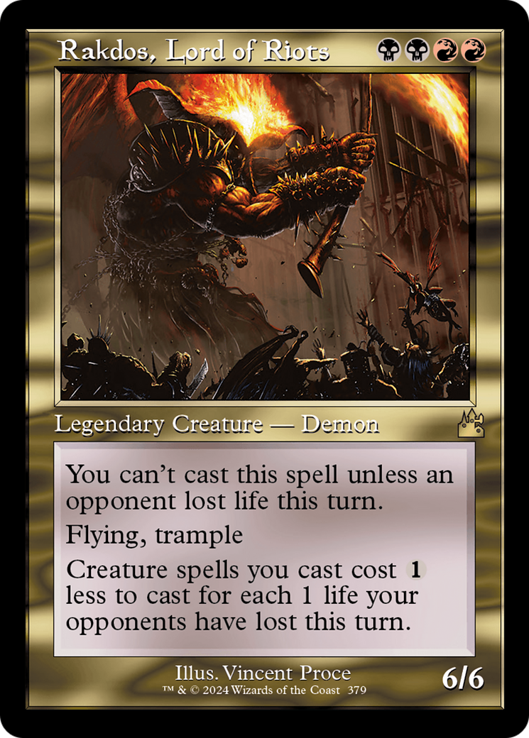 Rakdos, Lord of Riots (Retro Frame) [Ravnica Remastered] [Foil]