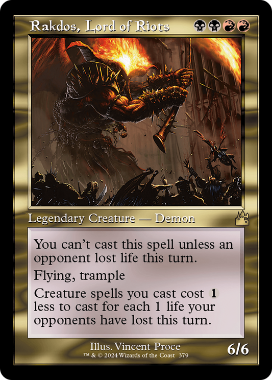 Rakdos, Lord of Riots (Retro Frame) [Ravnica Remastered] [Foil]