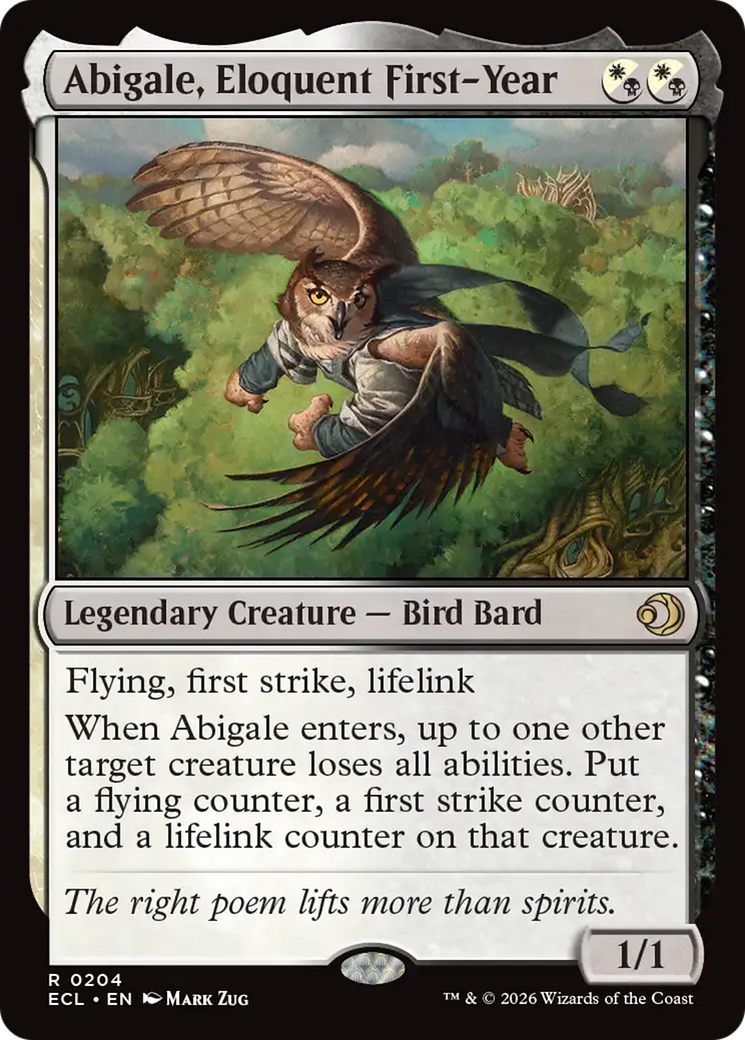 Abigale, Eloquent First-Year [Lorwyn Eclipsed] [Foil]