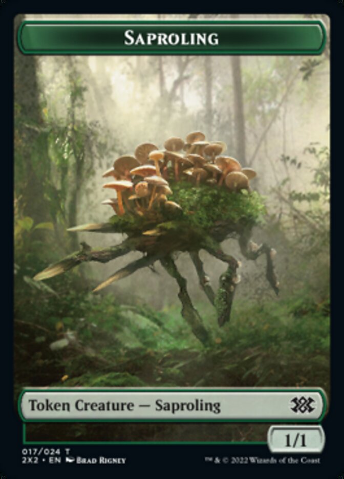 Saproling // Vampire Double-Sided Token [Double Masters 2022 Tokens] [Foil]