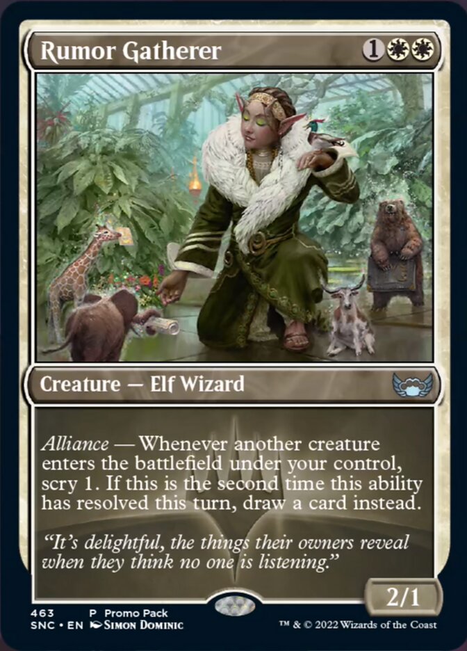 Rumor Gatherer (Promo Pack) [Streets of New Capenna] [Foil]