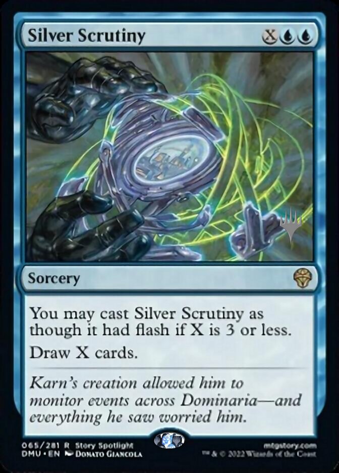 Silver Scrutiny (Promo Pack) [Dominaria United Promos] [Foil]