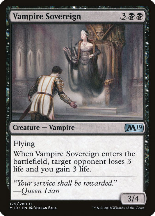 Vampire Sovereign [Core Set 2019] [Foil]