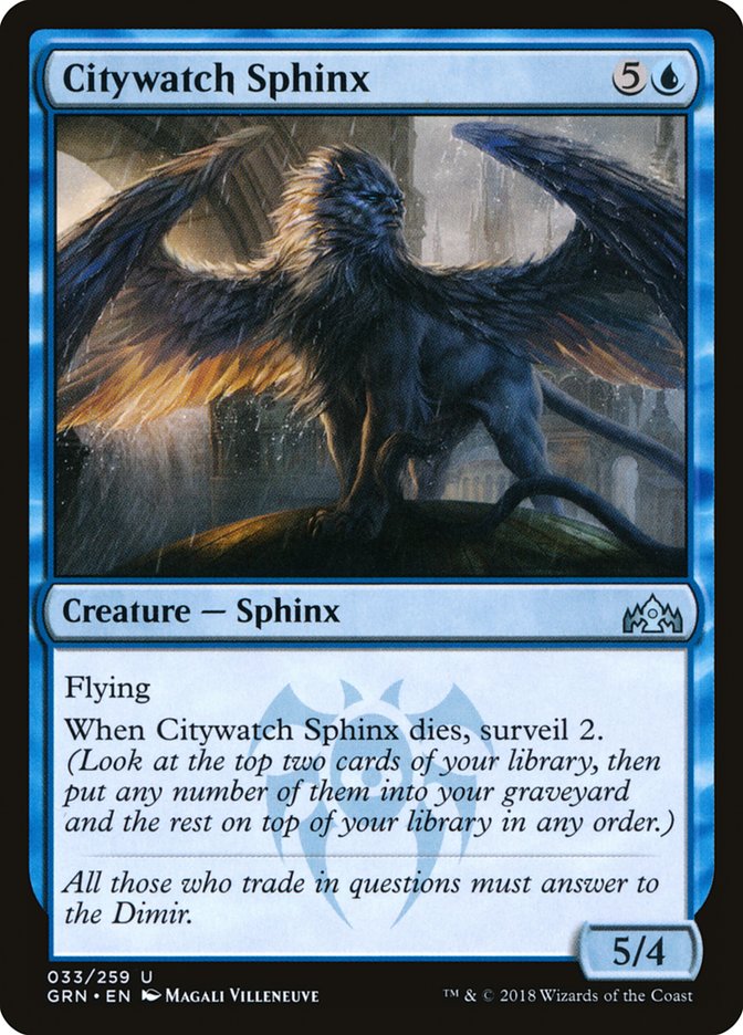 Citywatch Sphinx [Guilds of Ravnica] [Foil]
