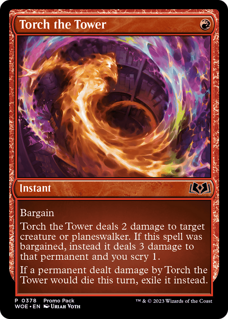 Torch the Tower (Promo Pack) [Wilds of Eldraine Promos] [Foil]