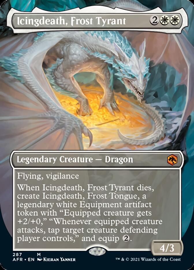 Icingdeath, Frost Tyrant (Borderless Alternate Art) [Dungeons & Dragons: Adventures in the Forgotten Realms] [Foil]