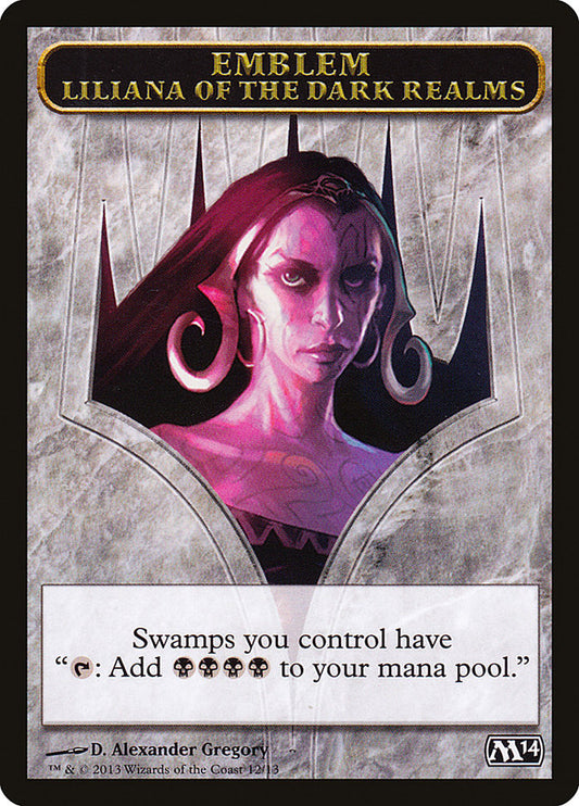 Liliana of the Dark Realms Emblem [Core Set 2014 Tokens]