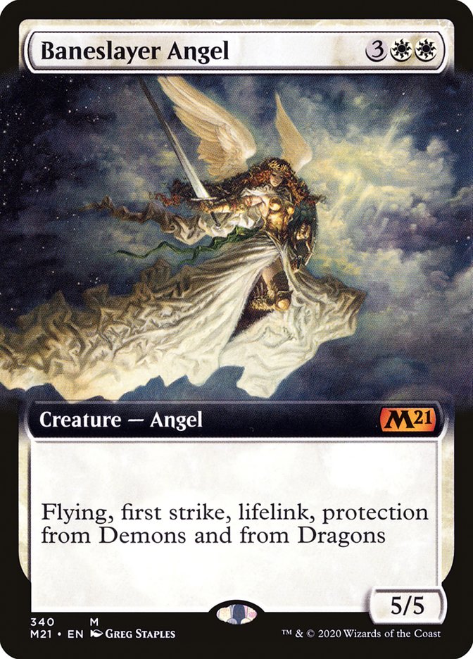 Baneslayer Angel (Extended Art) [Core Set 2021] [Foil]