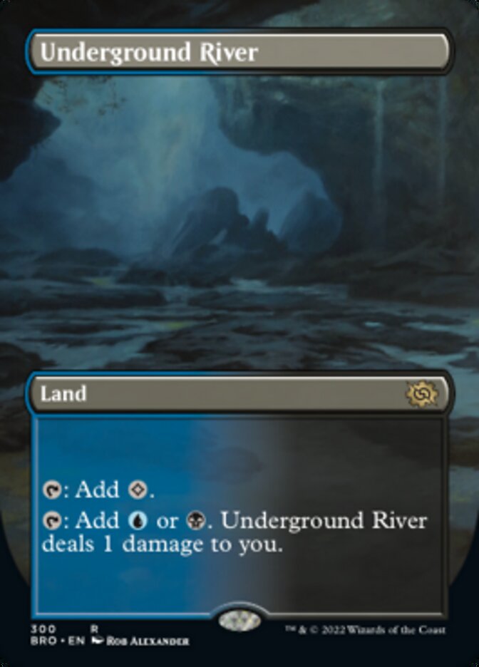 Underground River (Borderless Alternate Art) [The Brothers' War] [Foil]