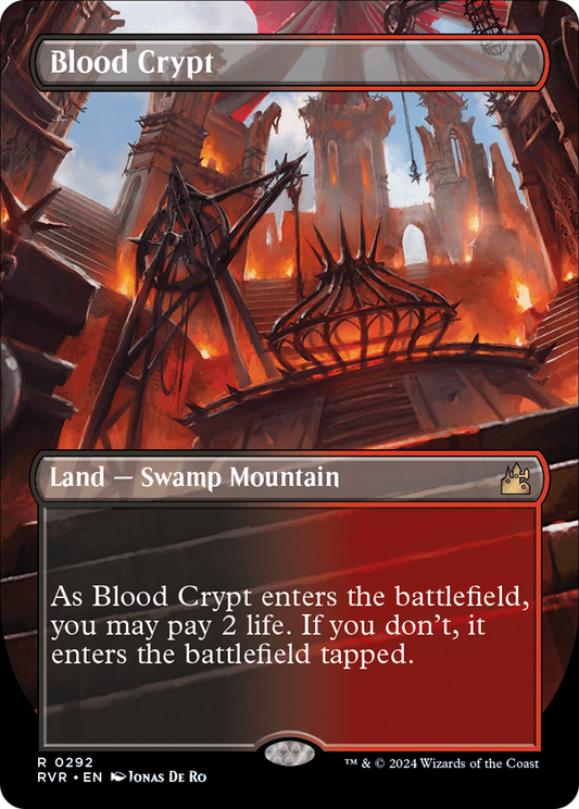 Blood Crypt (Borderless) [Ravnica Remastered] [Foil]