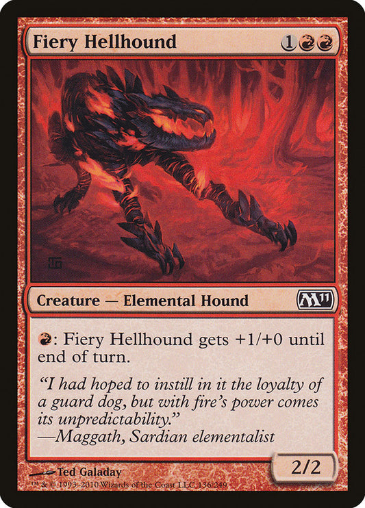 Fiery Hellhound [Core Set 2011] [Foil]