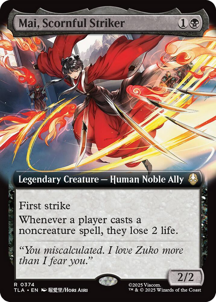 Mai, Scornful Striker (Extended Art) [Avatar: The Last Airbender] [Foil]