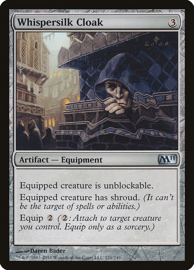 Whispersilk Cloak [Core Set 2011] [Foil]