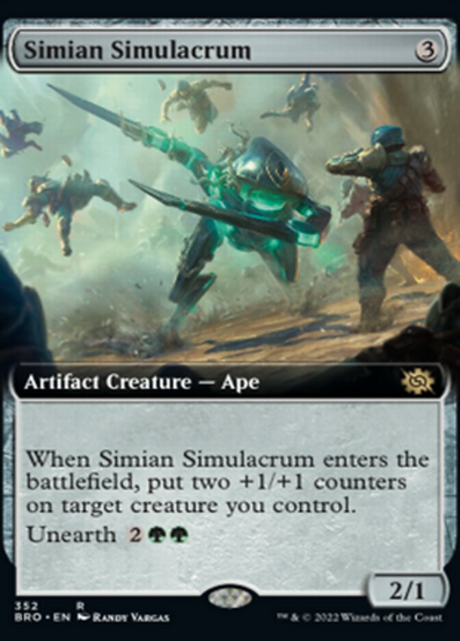 Simian Simulacrum (Extended Art) [The Brothers' War] [Foil]