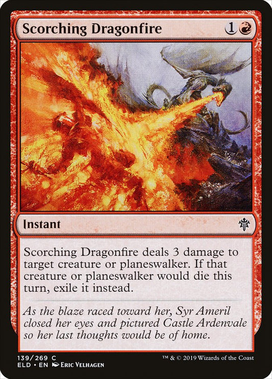 Scorching Dragonfire [Throne of Eldraine] [Foil]