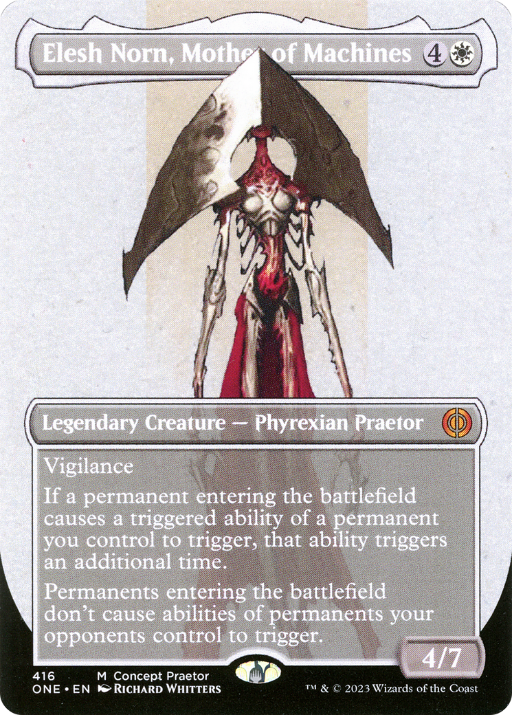 Elesh Norn, Mother of Machines (Borderless Concept Praetors) [Phyrexia: All Will Be One] [Foil]