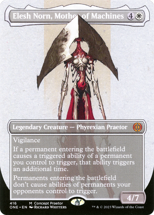 Elesh Norn, Mother of Machines (Borderless Concept Praetors) [Phyrexia: All Will Be One] [Foil]