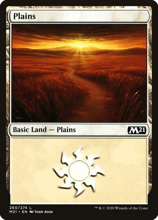 Plains (260) [Core Set 2021] [Foil]