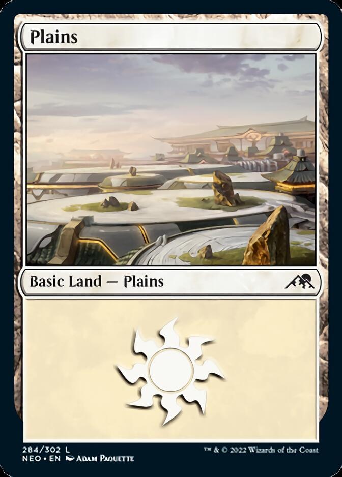 Plains (284) [Kamigawa: Neon Dynasty] [Foil]