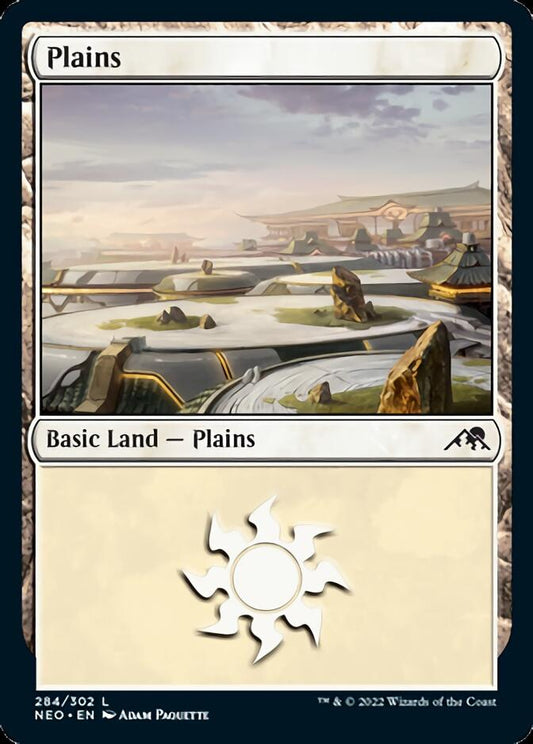 Plains (284) [Kamigawa: Neon Dynasty] [Foil]