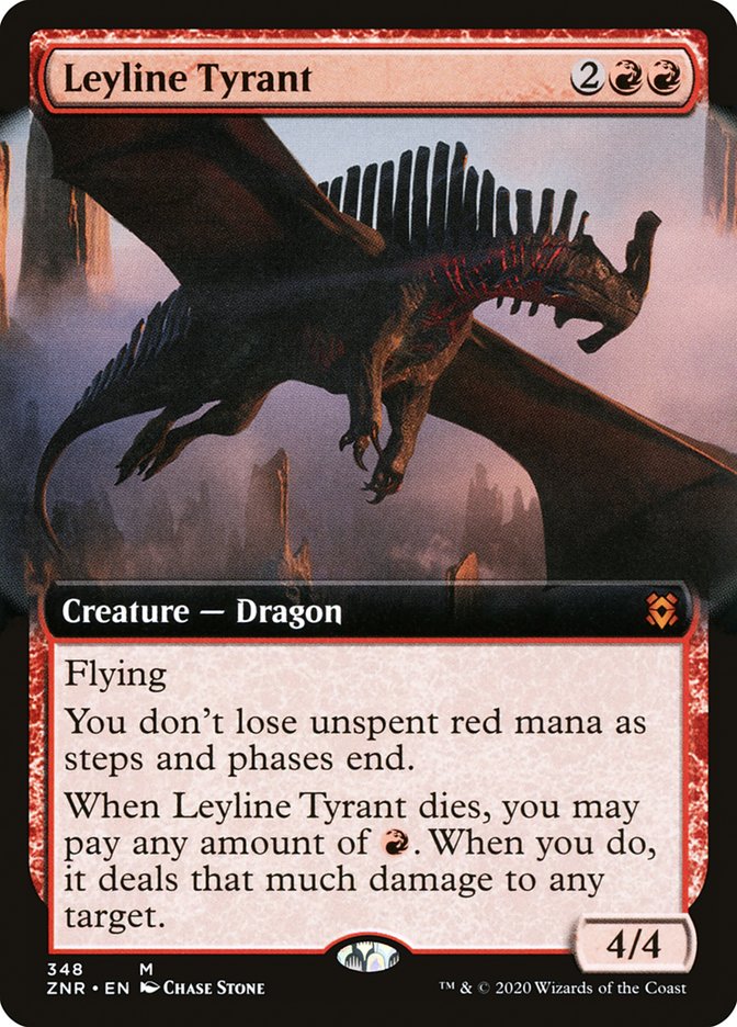 Leyline Tyrant (Extended Art) [Zendikar Rising] [Foil]