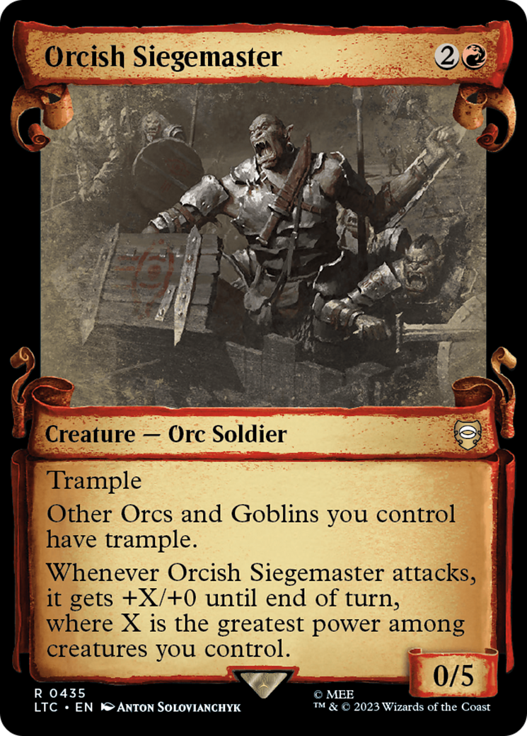 Orcish Siegemaster [The Lord of the Rings: Tales of Middle-Earth Commander Showcase Scrolls] [Foil]
