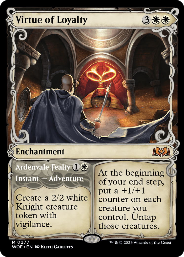 Virtue of Loyalty // Ardvenvale Fealty (Showcase) [Wilds of Eldraine] [Foil]