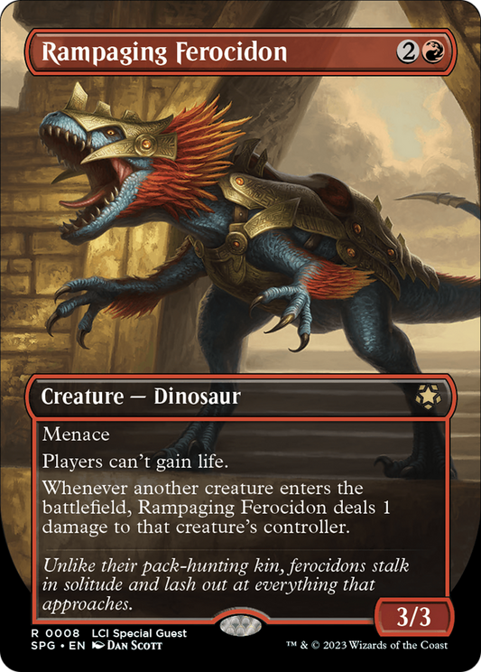 Rampaging Ferocidon (Borderless) [The Lost Caverns of Ixalan Special Guests] [Foil]
