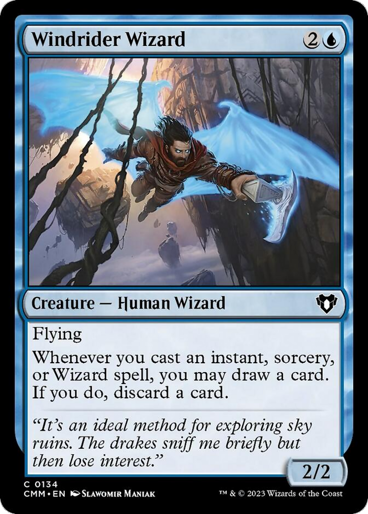 Windrider Wizard [Commander Masters] [Foil]