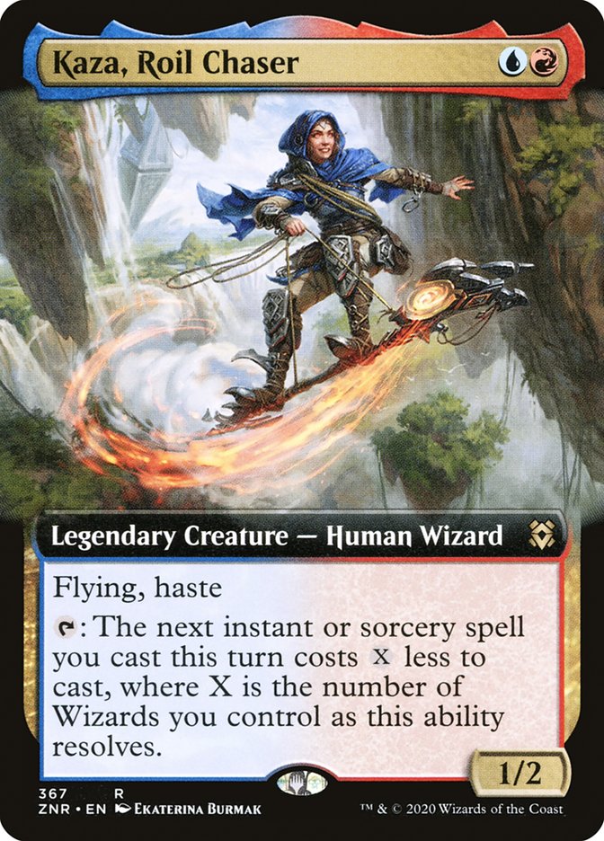 Kaza, Roil Chaser (Extended Art) [Zendikar Rising] [Foil]