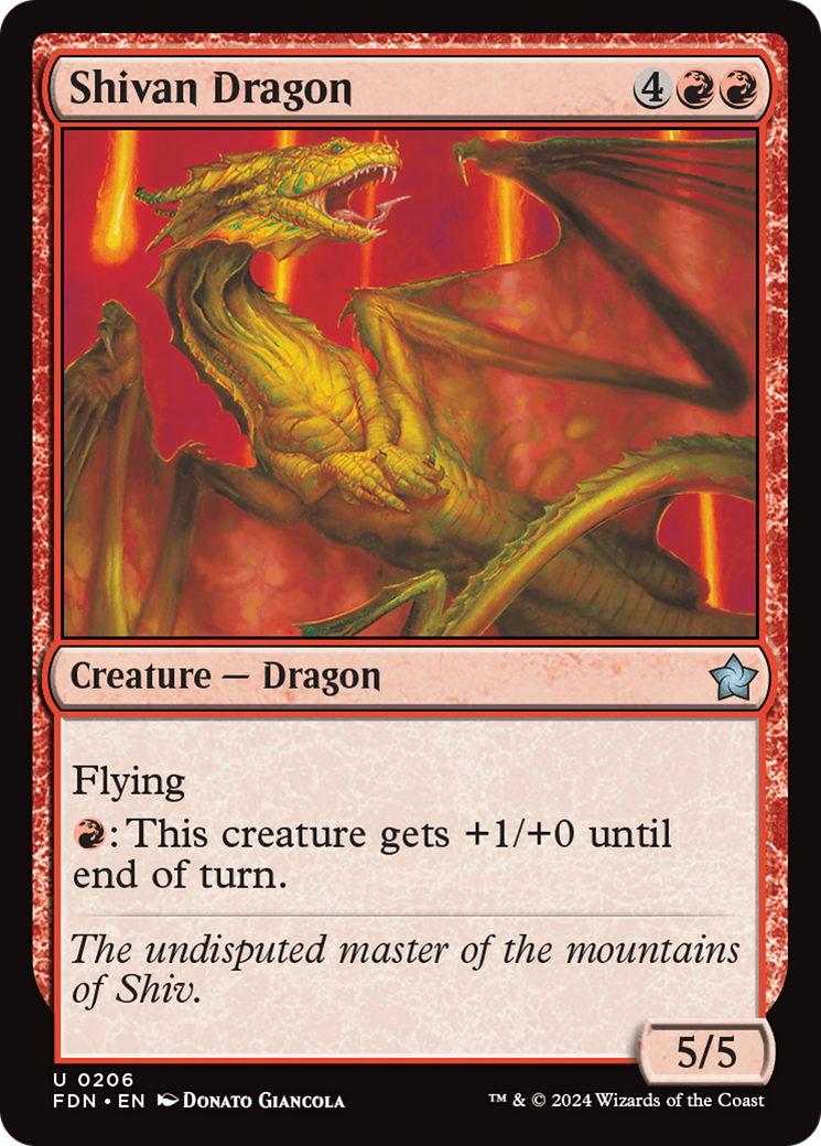 Shivan Dragon [Foundations] [Foil]