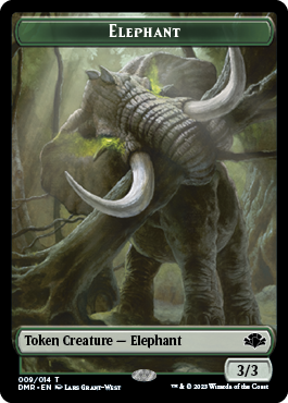 Elephant Token [Dominaria Remastered Tokens] [Foil]