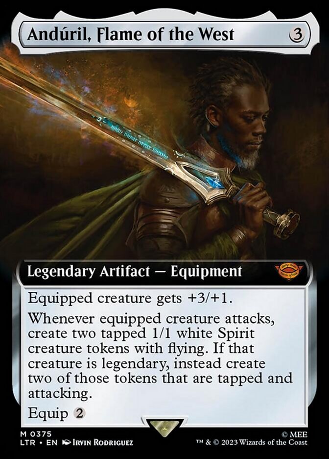Anduril, Flame of the West (Extended Art) [The Lord of the Rings: Tales of Middle-Earth] [Foil]