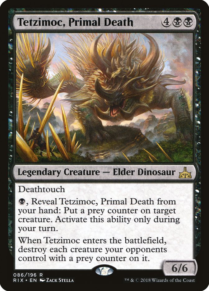 Tetzimoc, Primal Death [Rivals of Ixalan] [Foil]