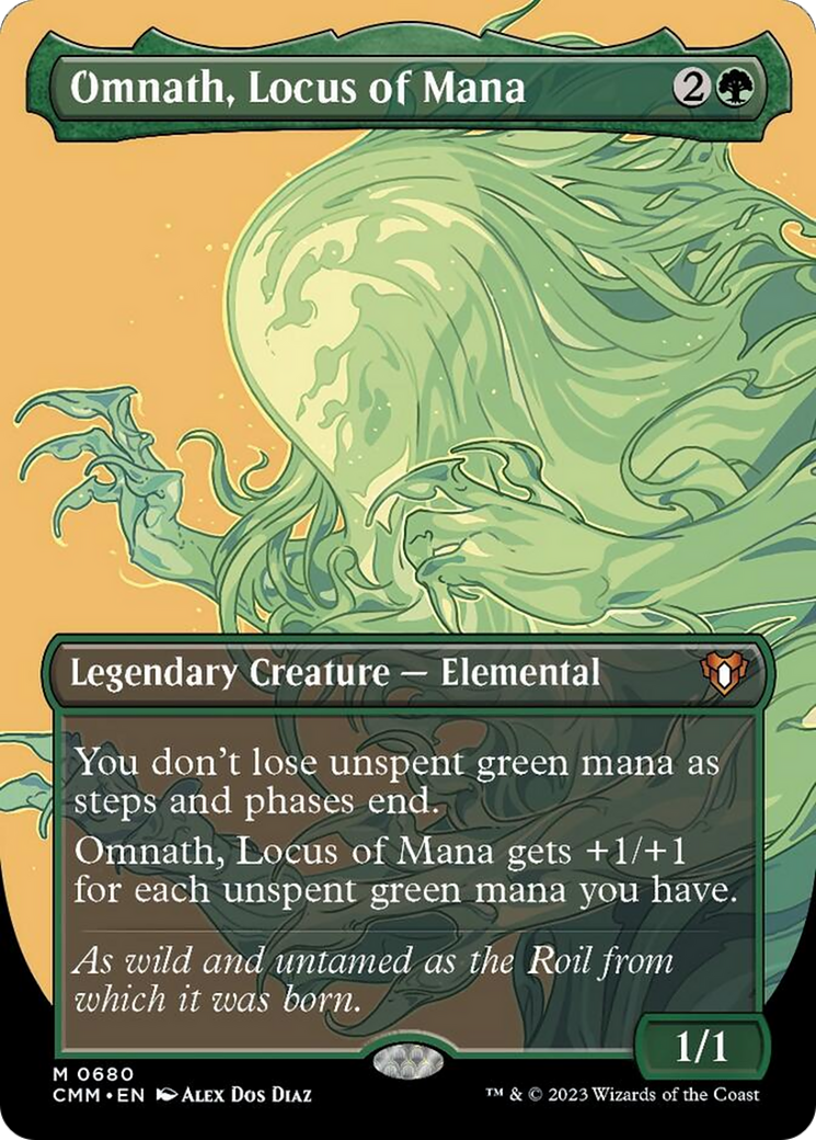 Omnath, Locus of Mana (Borderless Profile) [Commander Masters] [Foil]