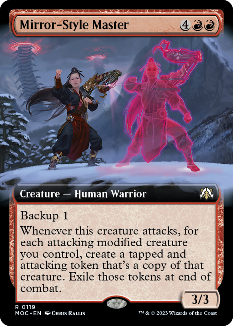 Mirror-Style Master (Extended Art) [March of the Machine Commander] [Foil]