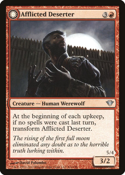Afflicted Deserter // Werewolf Ransacker [Dark Ascension] [Foil]