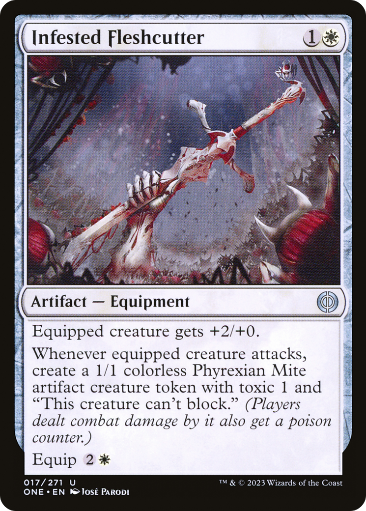 Infested Fleshcutter [Phyrexia: All Will Be One] [Foil]