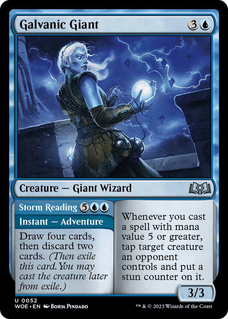 Galvanic Giant // Storm Reading [Wilds of Eldraine] [Foil]