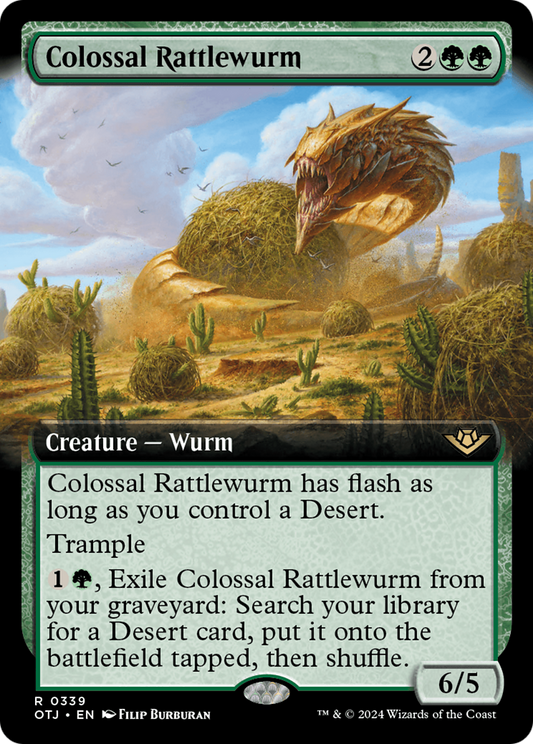 Colossal Rattlewurm (Extended Art) [Outlaws of Thunder Junction] [Foil]